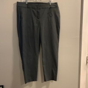 Lane Bryant gray striped ankle pants. Size 18. New